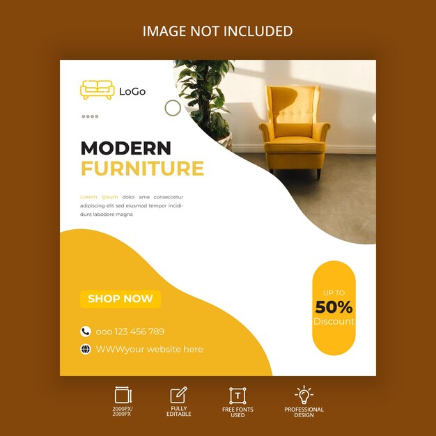 Furniture sale facebook cover page excellent banner design