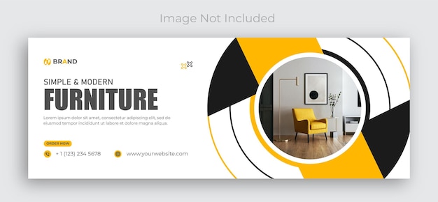 Furniture sale Facebook Cover page and social media Design template