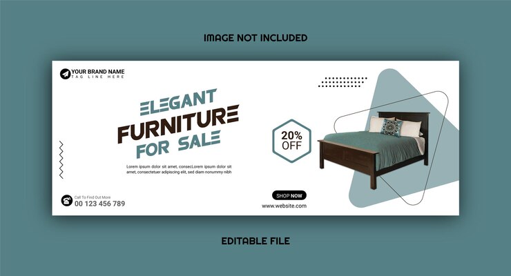 furniture sale facebook cover page template