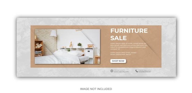 Vector furniture sale facebook cover template