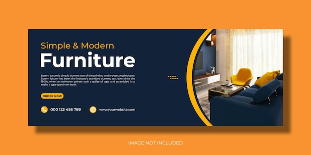 Furniture sale facebook cover template