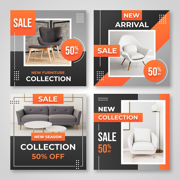 Furniture sale ig post collection with photo