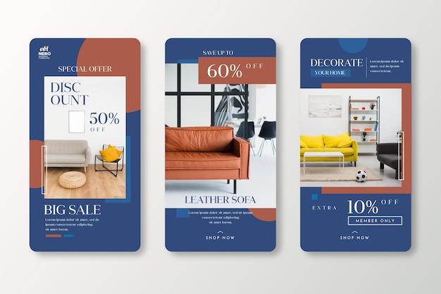 furniture sale ig stories set with picture