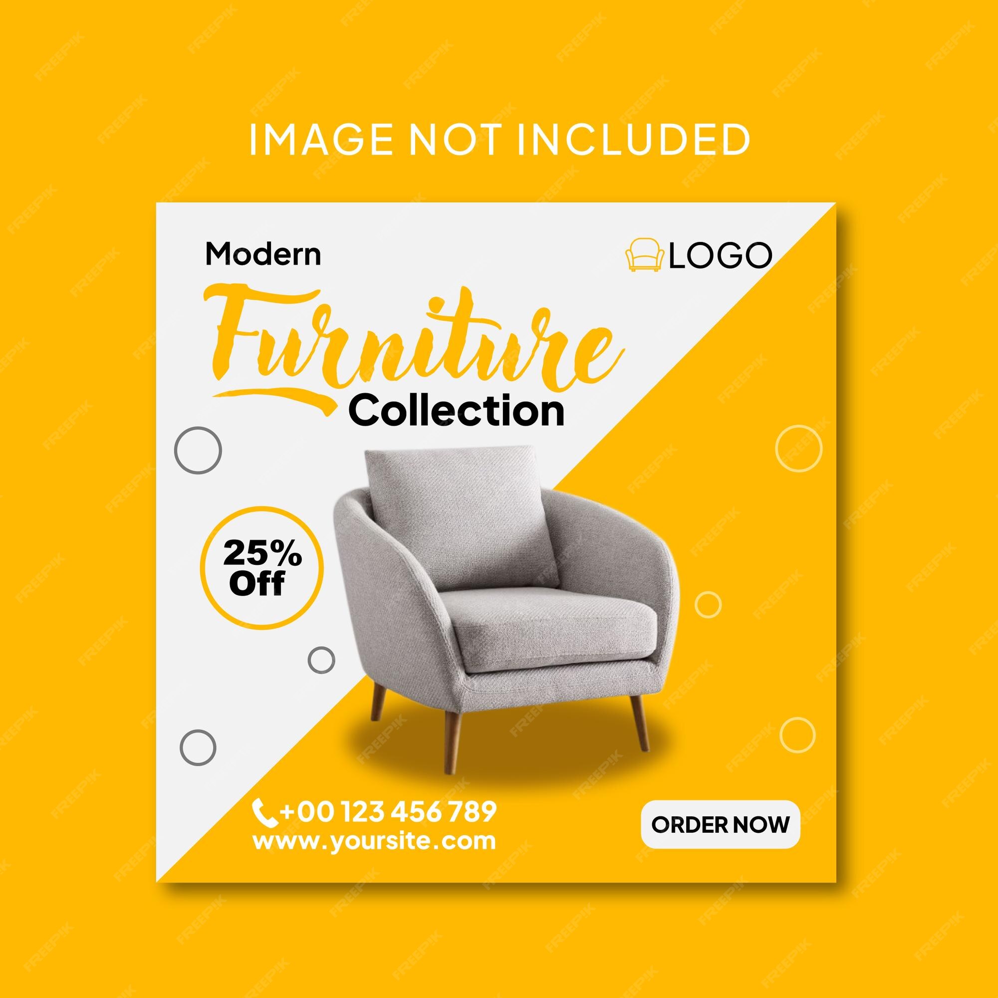 Premium Vector Furniture sale instagram post and social media template