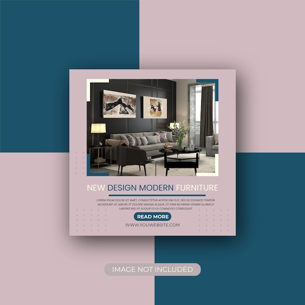 Furniture sale instagram and social media post  template banner