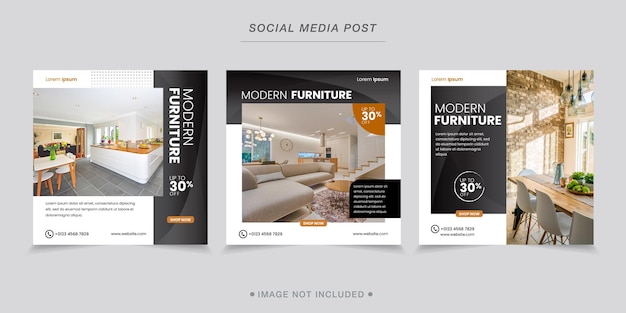 Furniture sale instagram social media post template