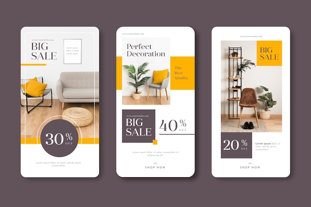 furniture sale instagram stories