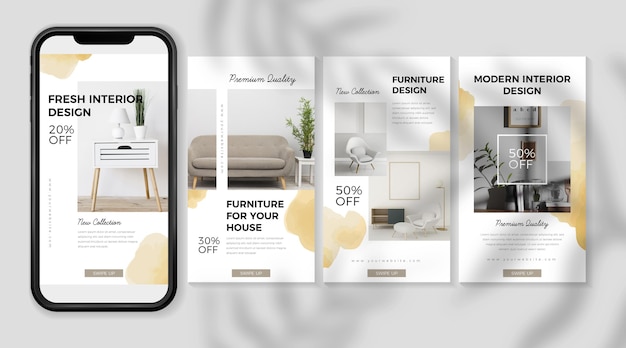 Furniture sale instagram stories