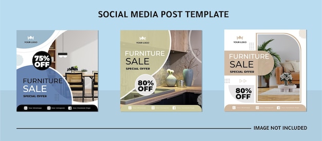 Furniture sale modern instagram post design