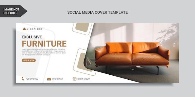 Дизайн обложки для социальных сетей или веб-баннер для продажи мебели