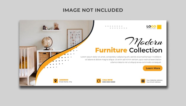 Furniture sale Social Media Cover or Facebook cover template