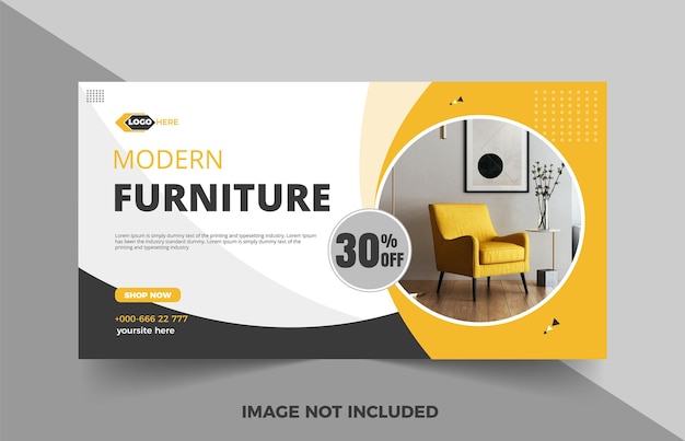 Vector furniture sale social media and instagram post banner template or social media banner design