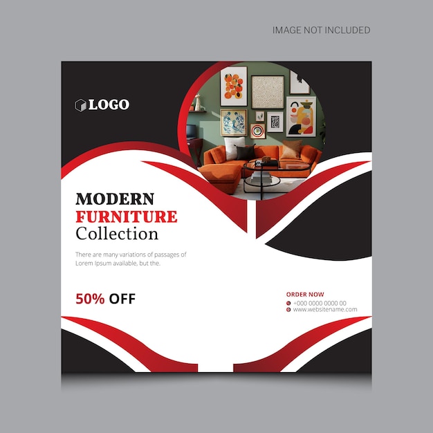 Furniture sale social media and Instagram post template design