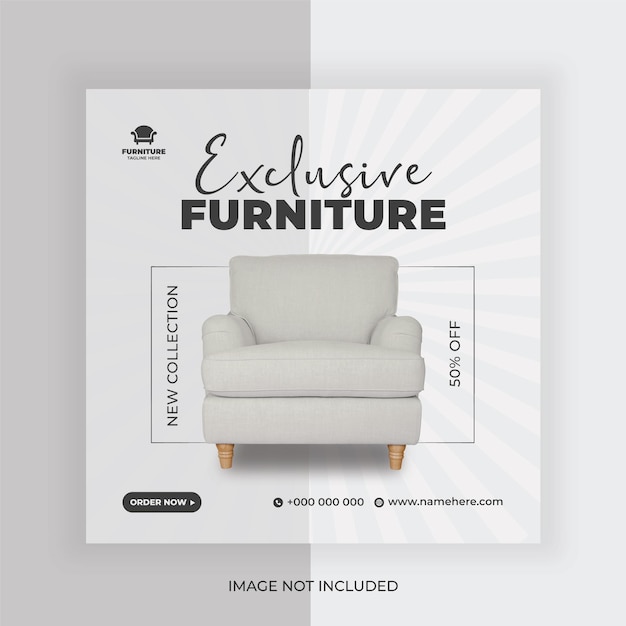 Furniture sale social media post banner design