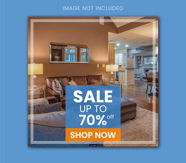 Furniture sale social media post and Instagram ad design