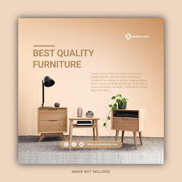 Furniture sale social media post template