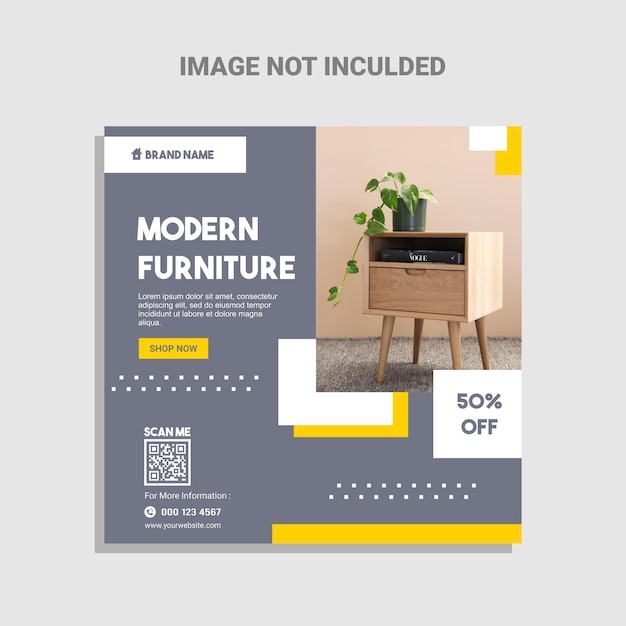 Furniture sale social media post template