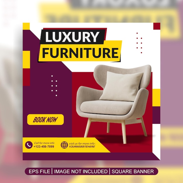 furniture sale social media post template