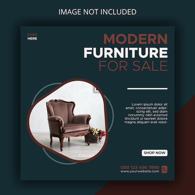 Furniture sale social media post template