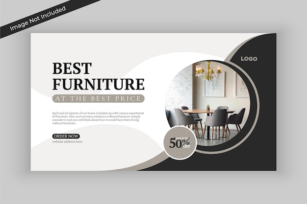 Furniture sale social media web banner template