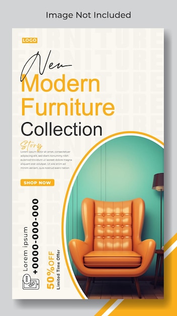 Furniture sale story template design