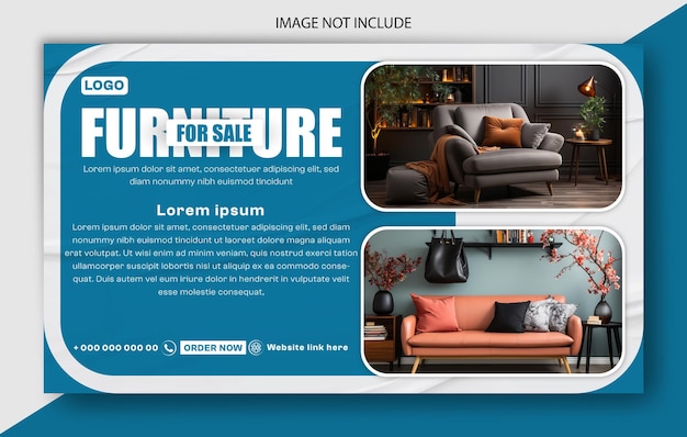 furniture sale web banner template