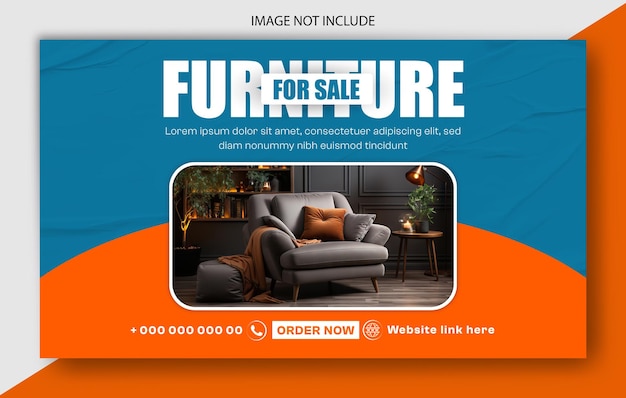furniture sale web banner template