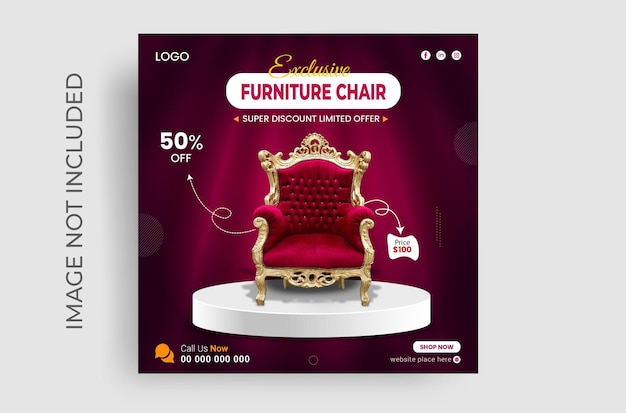 furniture sales promotion instagram post template