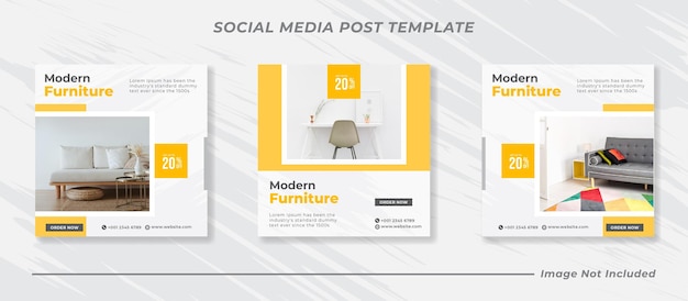 Furniture social media and instagram post template