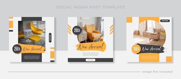 Furniture social media and instagram post template