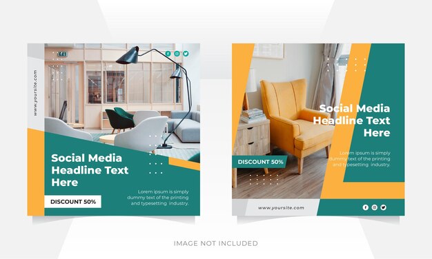 Vector furniture social media and instagram post template