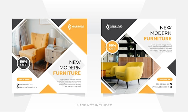 Vector furniture social media and instagram post template