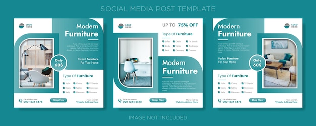 Furniture social media instagram post template