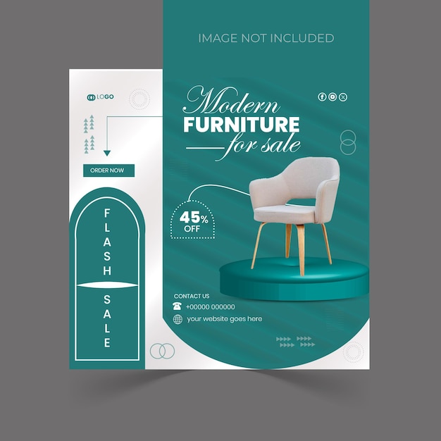 Vector furniture social media post design