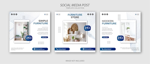 Furniture social media post template