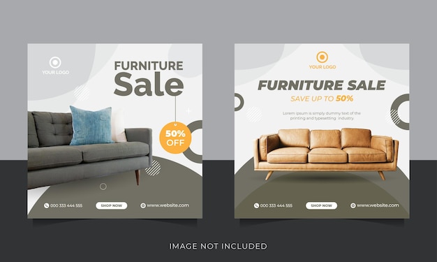 Furniture social media post template