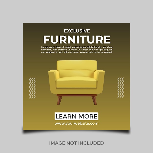 Furniture social media post template