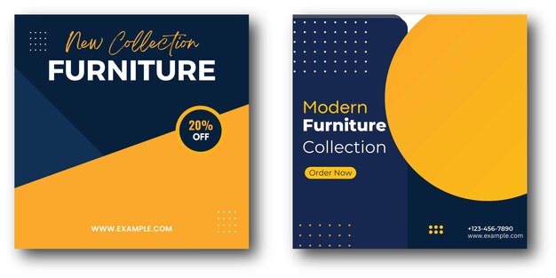 Furniture social media post templates