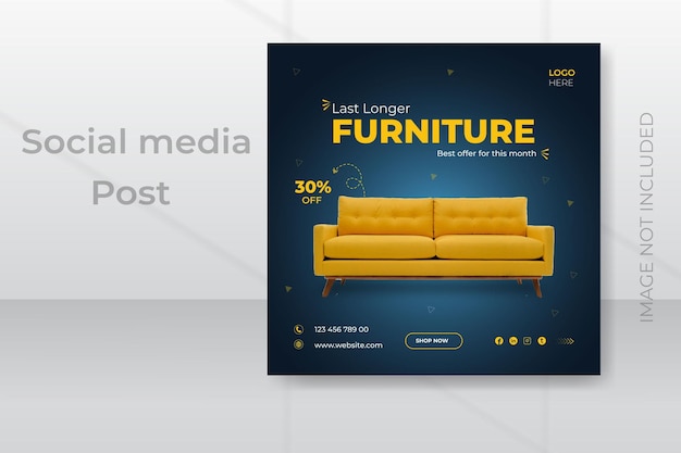 Furniture social media template design