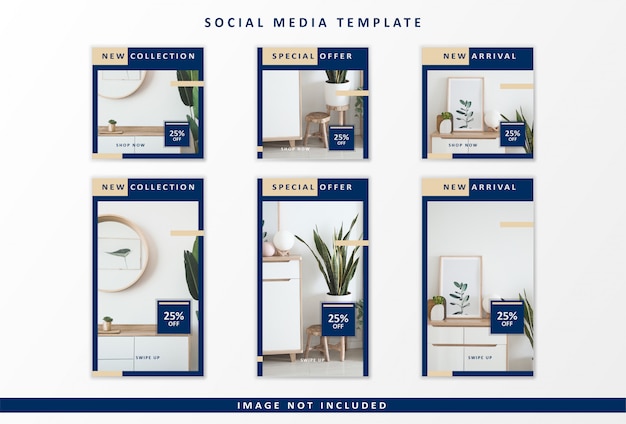 Vector furniture social media template