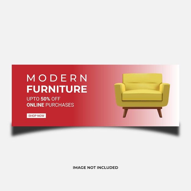 Vector furniture web banner template