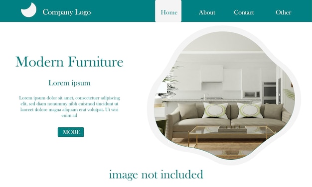 Vector furniture website page