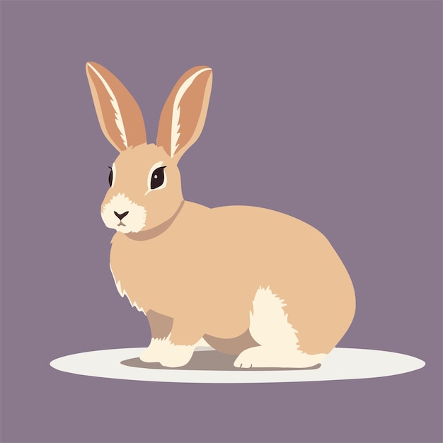 Vector furry cute rabbit vector