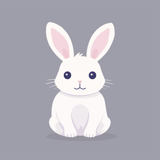furry cute rabbit vector