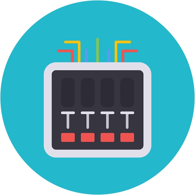 Vector fuse box vector illustration style