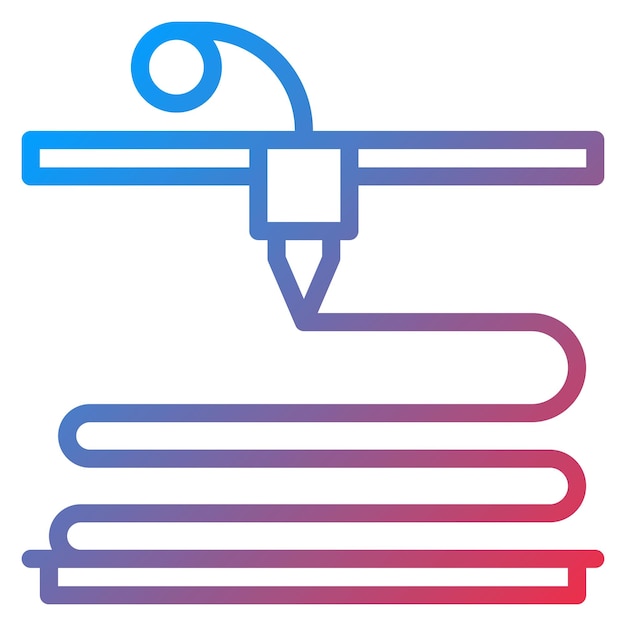 Fused Filament Fabrication icoon vector afbeelding Kan worden gebruikt voor Additive Maufacturing