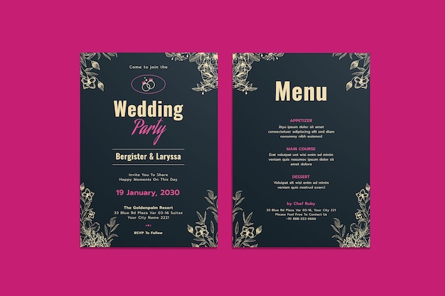 fusvy wedding invitation template
