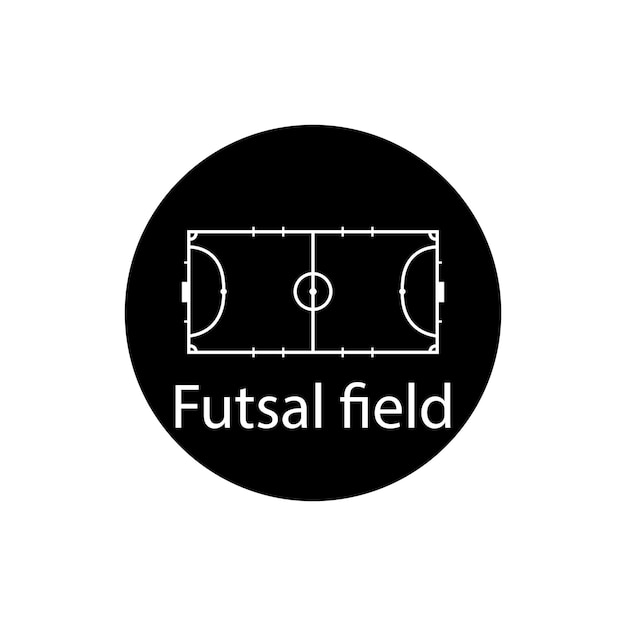 futsal field icon vector template illustration logo design