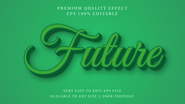 Future 3D Editable text effect