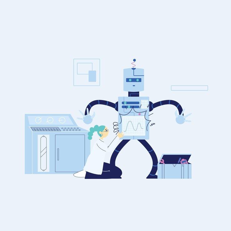 Vector future of ai technology illustrations for the smart revolution